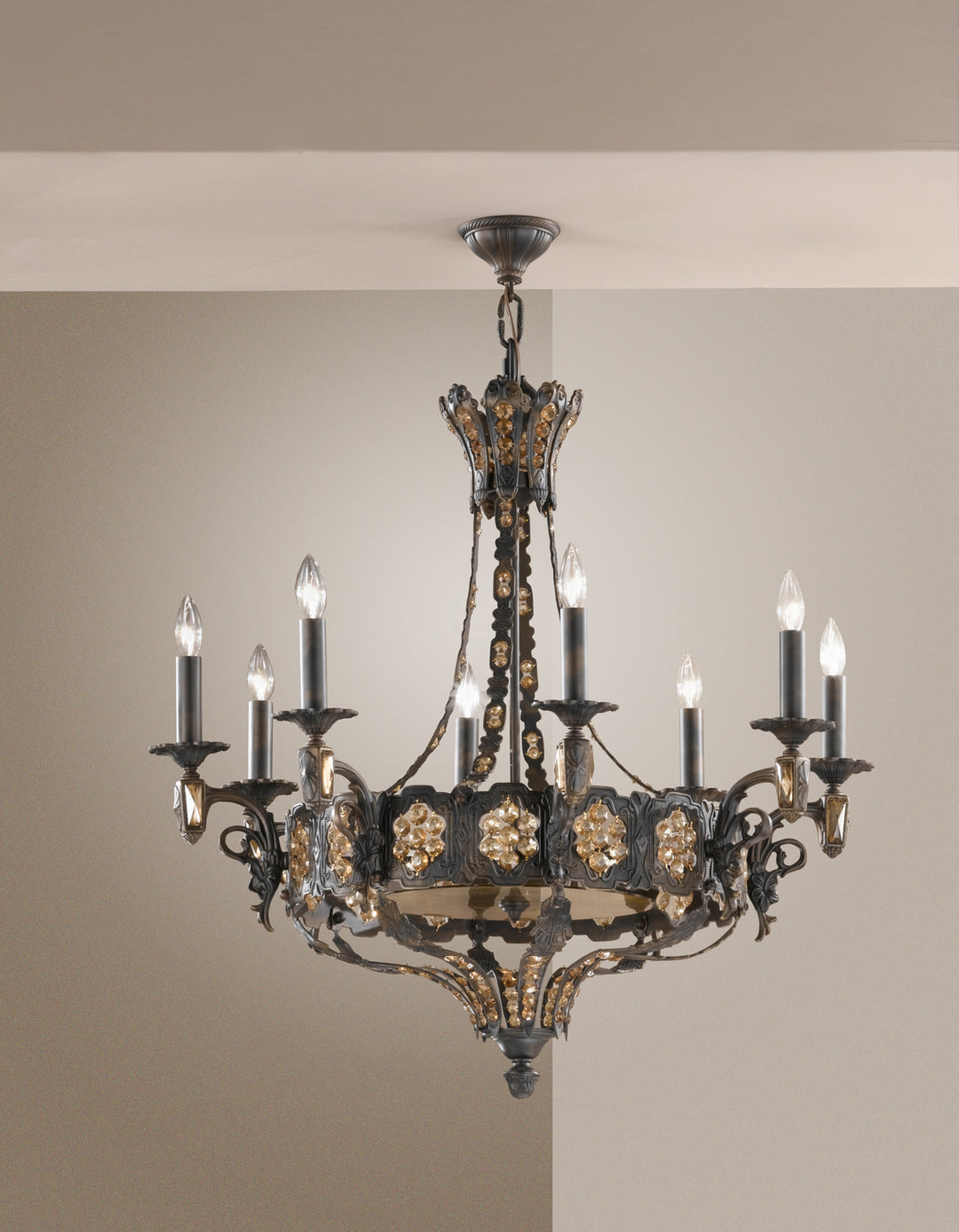 Classic Castillio de Bronce 57338 AGB AI Chandelier Light - Aged Bronze
