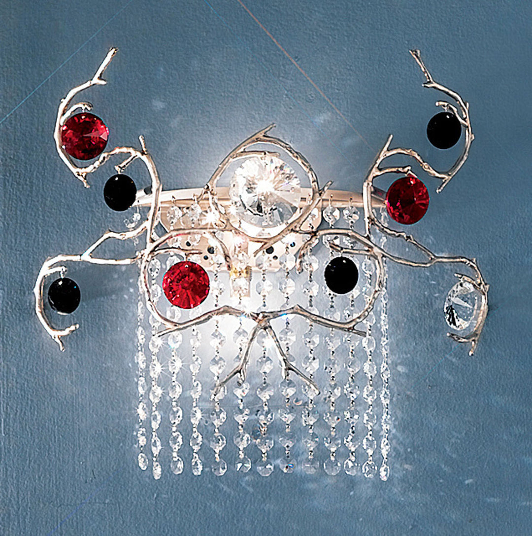 Classic Foresta Colorita 10032 SF BR Wall Sconce Light - Silver Frost