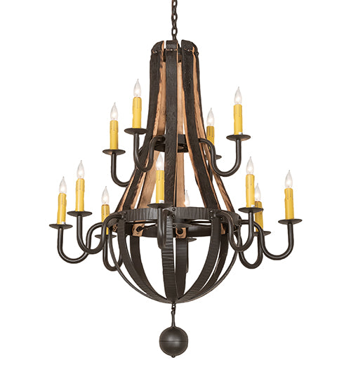 Meyda Tiffany Barrel Stave 253553 Chandelier Light - Wrought Iron