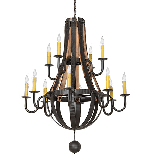 Meyda Tiffany Barrel Stave 253553 Chandelier Light - Wrought Iron