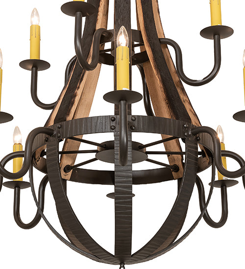 Meyda Tiffany Barrel Stave 253553 Chandelier Light - Wrought Iron