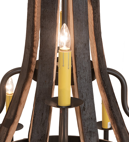 Meyda Tiffany Barrel Stave 253553 Chandelier Light - Wrought Iron