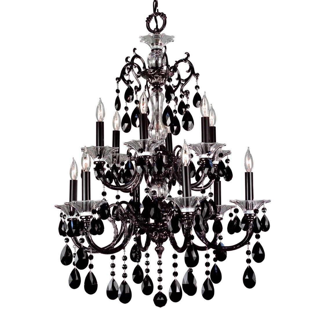 Classic Via Lombardi 57062 EP CBK Chandelier Light - Ebony Pearl