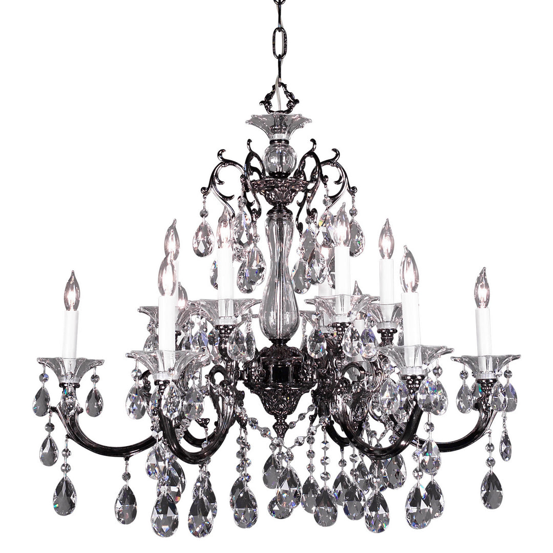 Classic Via Lombardi 57063 EP CP Chandelier Light - Ebony Pearl