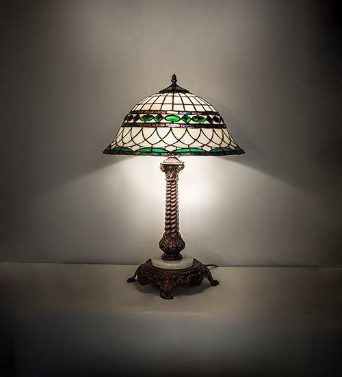 Meyda Tiffany Lighting 253640 Tiffany Roman One Light Table Lamp Lamp Bronze / Dark