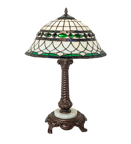 Meyda Tiffany Lighting 253640 Tiffany Roman One Light Table Lamp Lamp Bronze / Dark