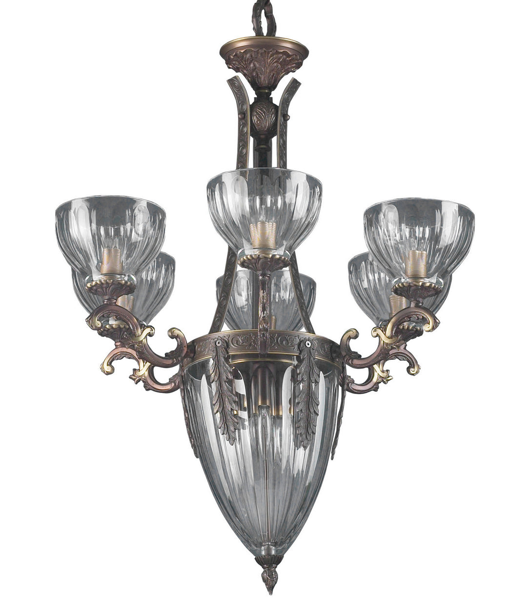 Classic Warsaw 55437 RB Chandelier Light - Roman Bronze