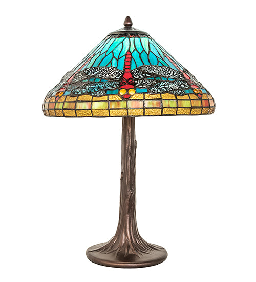 Meyda Tiffany Lighting 253822 Tiffany Dragonfly One Light Table Lamp Lamp Bronze / Dark