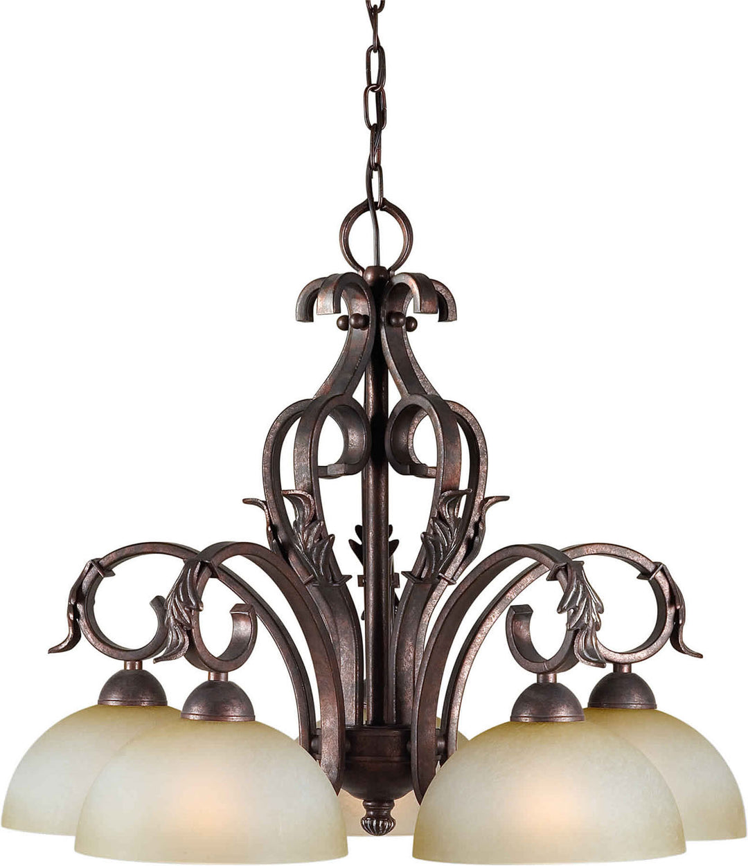 Forte Family Number 408 2275-05-27 Chandelier Light - Black Cherry