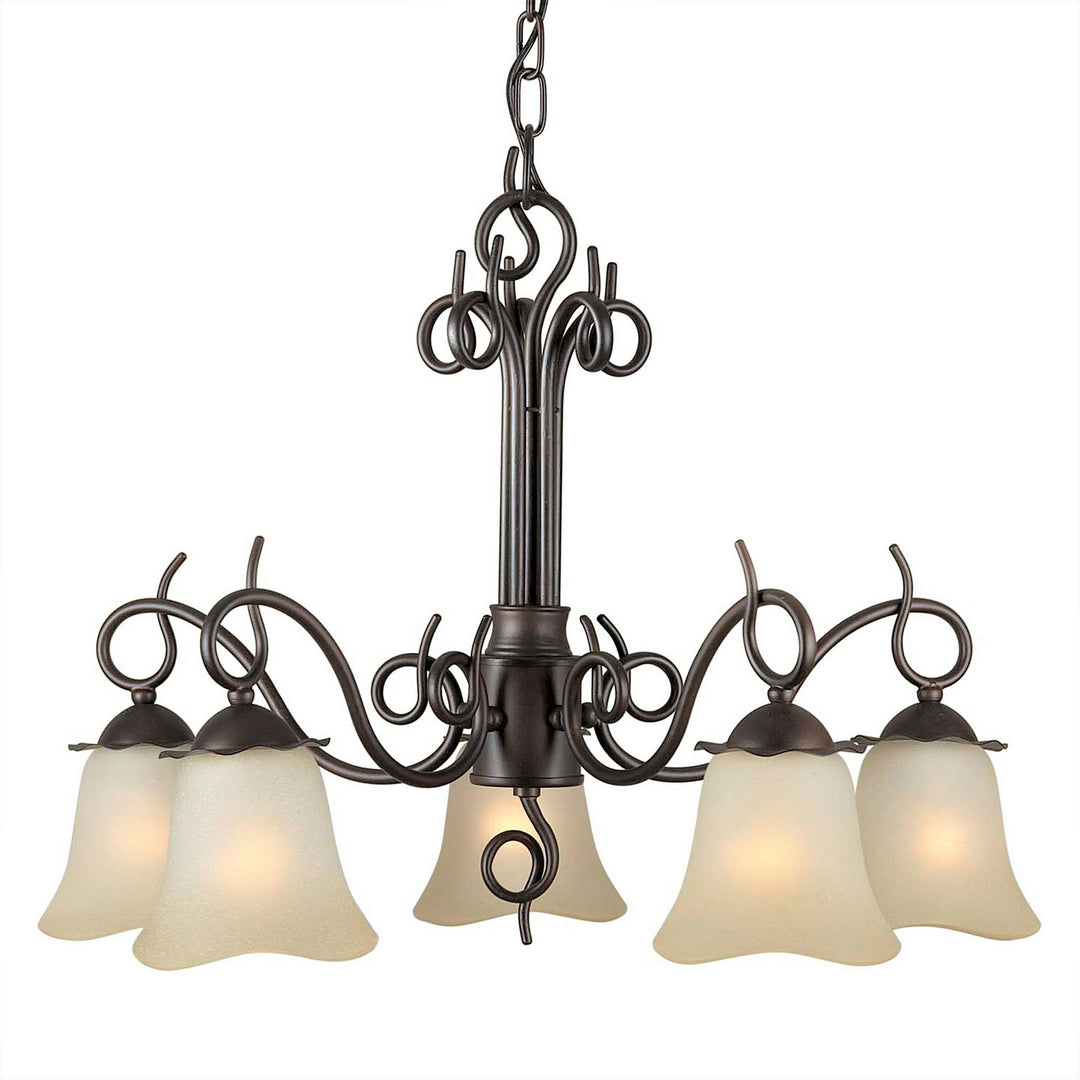 Forte Family Number 450 2463-05-32 Chandelier Light - Antique Bronze