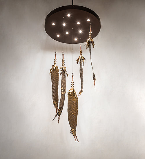 Meyda Tiffany Dreamcatcher 254208 Ceiling Light - Vintage Copper,Mahogany Bronze