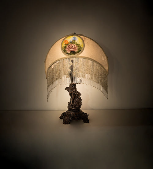 Meyda Tiffany Lighting 254237 Reverse Painted One Light Table Lamp Lamp Bronze / Dark