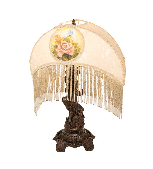 Meyda Tiffany Lighting 254237 Reverse Painted One Light Table Lamp Lamp Bronze / Dark
