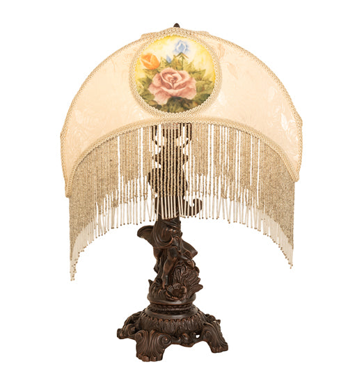 Meyda Tiffany Lighting 254237 Reverse Painted One Light Table Lamp Lamp Bronze / Dark