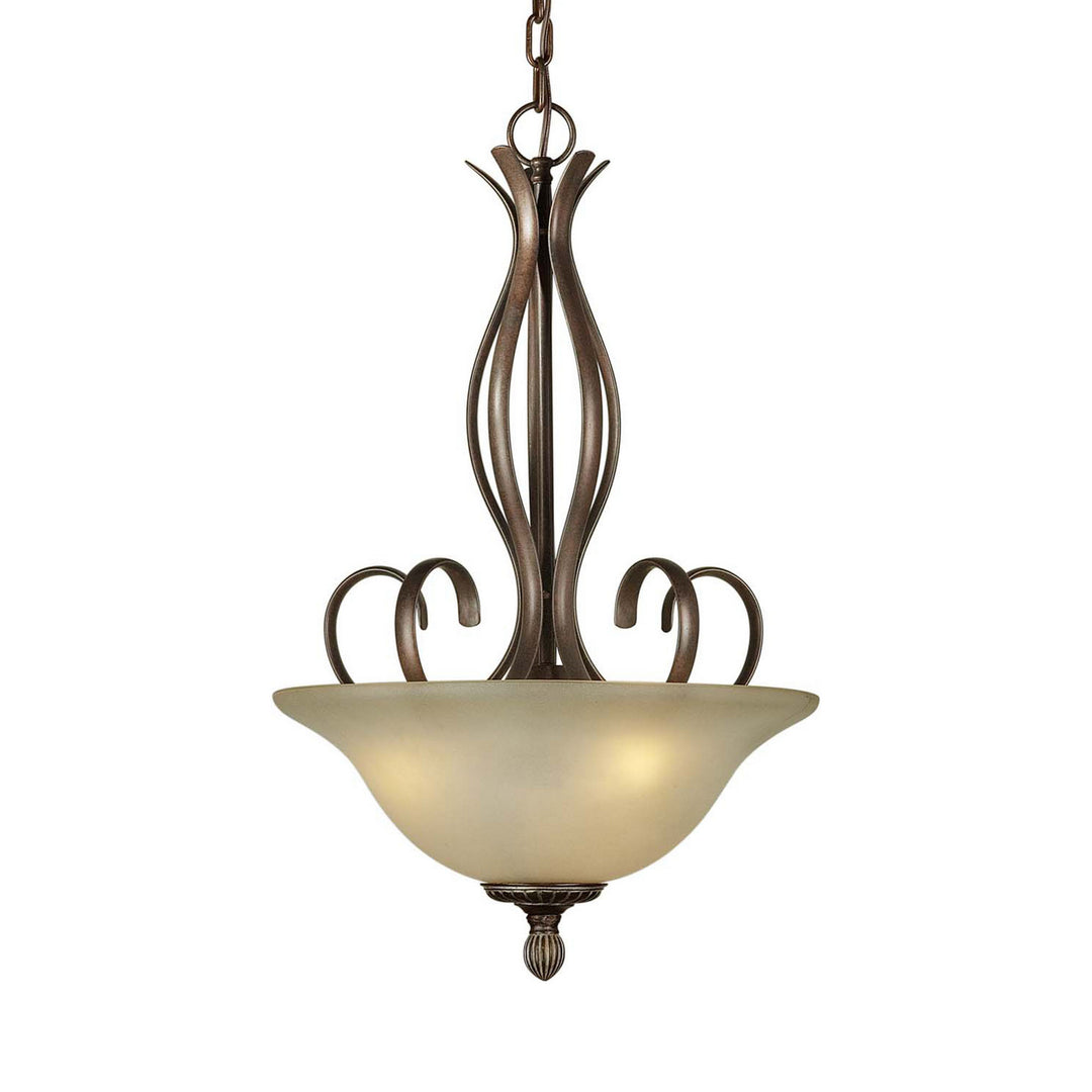 Forte Family Number 97 2536-03-27 Pendant Light - Black Cherry