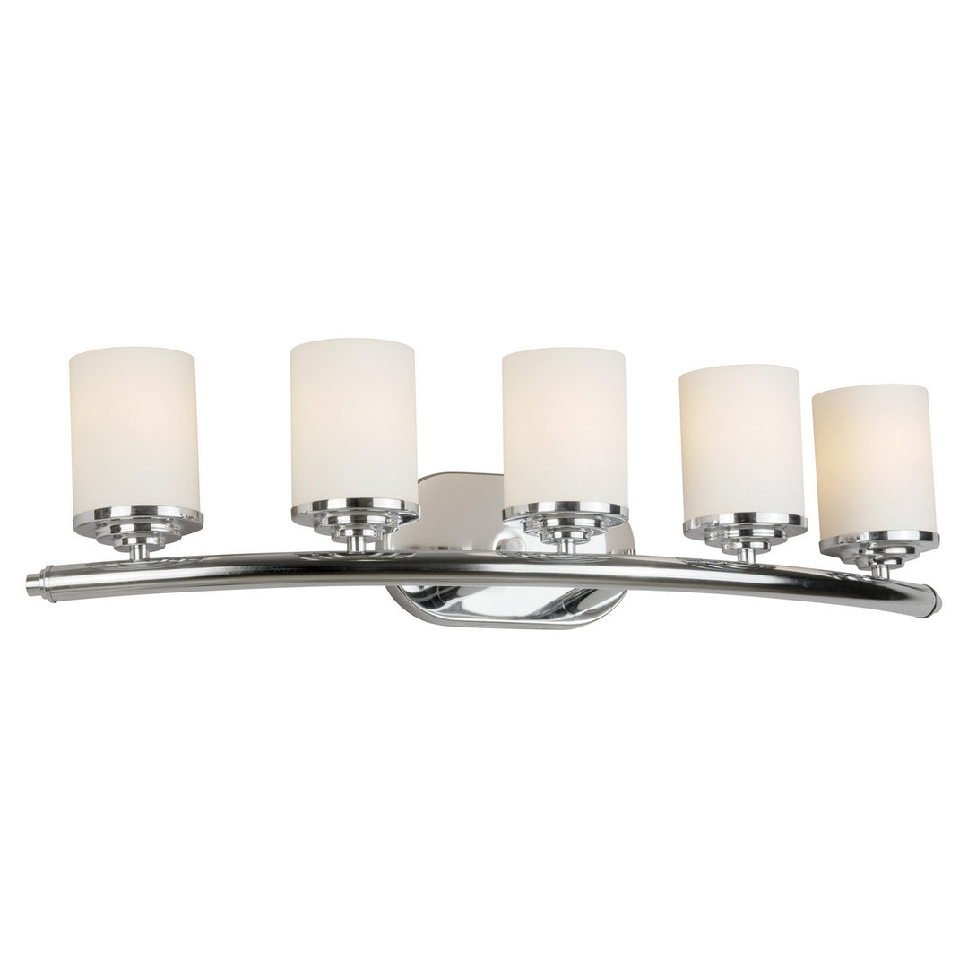 Forte Family Number 169 Chrome 5105-05-05 Bath Vanity Light 29 in. wide - Chrome
