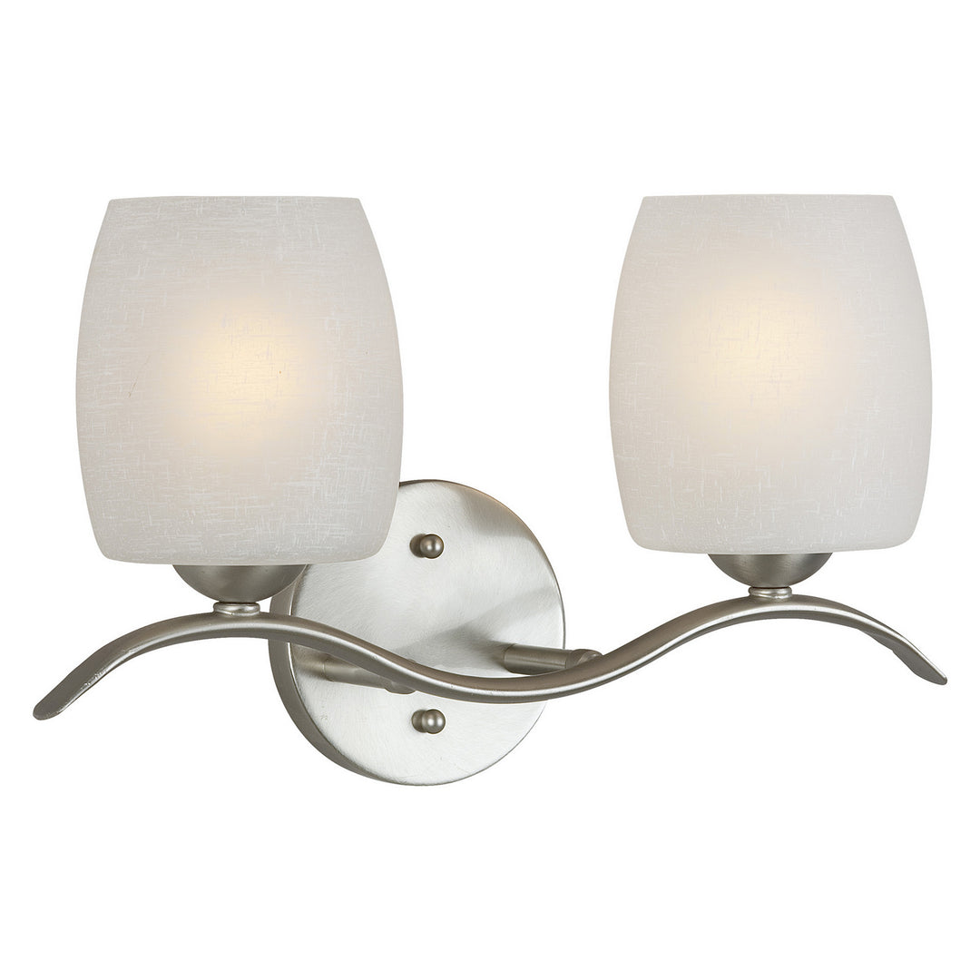 Forte Family Number 288 5251-02-55 Bath Vanity Light 15 in. wide - Brushed Nickel
