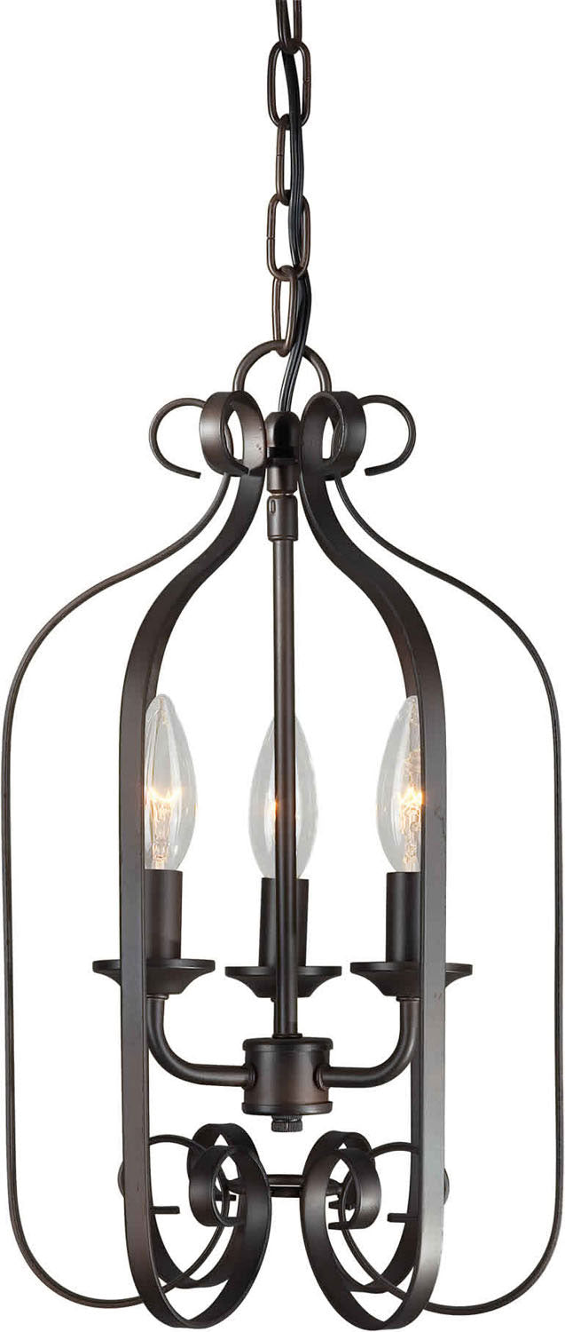Forte Family Number 189 7003-03-32 Pendant Light - Antique Bronze