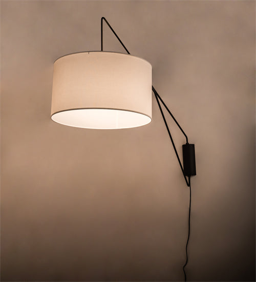 Meyda Tiffany Lighting 254719 Cilindro Led Swing Arm Wall Sconce Lamp Brass - Antique