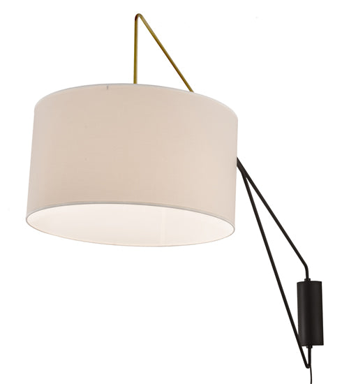 Meyda Tiffany Lighting 254719 Cilindro Led Swing Arm Wall Sconce Lamp Brass - Antique