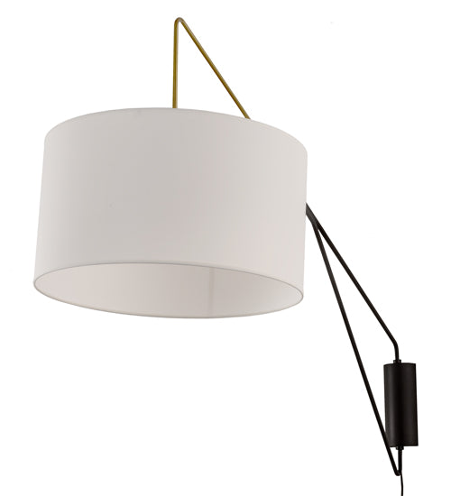 Meyda Tiffany Lighting 254719 Cilindro Led Swing Arm Wall Sconce Lamp Brass - Antique