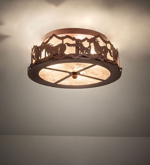 Meyda Tiffany Running Horses 254823 Ceiling Light - Rust