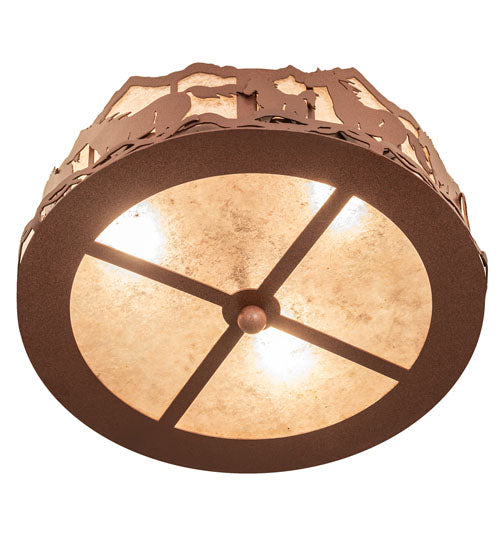 Meyda Tiffany Running Horses 254823 Ceiling Light - Rust