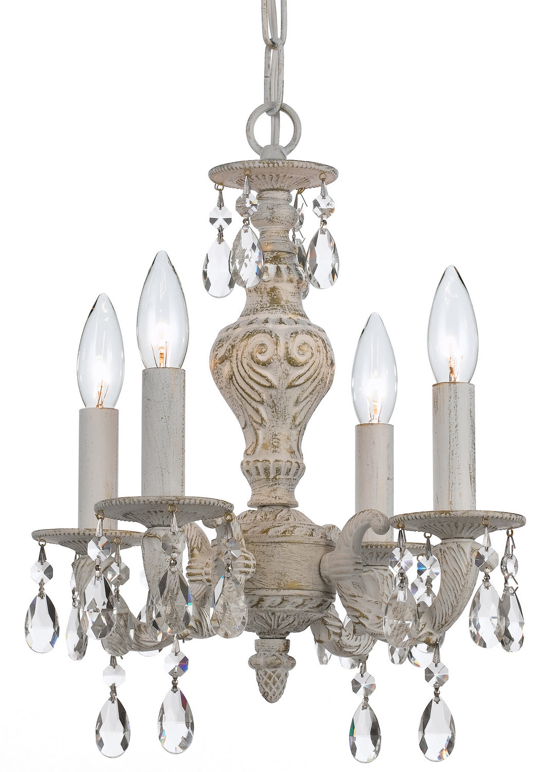 Crystorama Paris Market 5024-AW-CL-MWP Chandelier Light - Antique White
