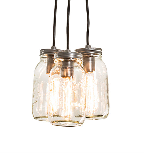 Meyda Tiffany Mason Jar 255331 Pendant Light - Nickel