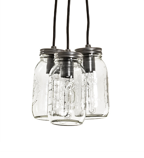 Meyda Tiffany Mason Jar 255331 Pendant Light - Nickel