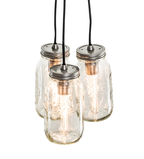 Meyda Tiffany Mason Jar 255331 Pendant Light - Nickel