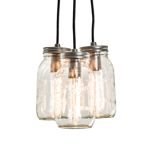 Meyda Tiffany Mason Jar 255331 Pendant Light - Nickel