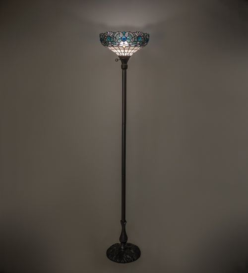 Meyda Tiffany Lighting 255708 Angelica One Light Torchiere Lamp Bronze / Dark