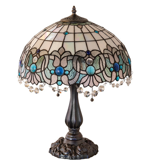 Meyda Tiffany Lighting 255709 Angelica Two Light Table Lamp Lamp Bronze / Dark