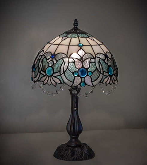 Meyda Tiffany Lighting 255710 Angelica One Light Table Lamp Lamp Bronze / Dark