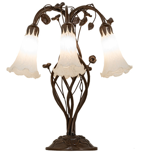 Meyda Tiffany Lighting 255807 White Six Light Table Lamp Lamp Bronze / Dark