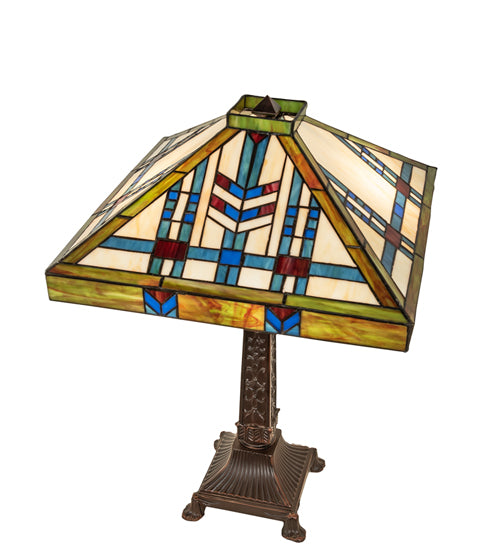 Meyda Tiffany Lighting 255909 Prairie Wheat Two Light Table Lamp Lamp Bronze / Dark
