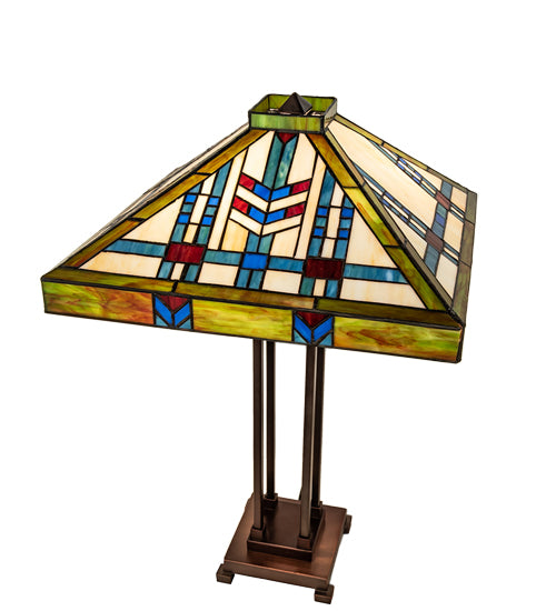 Meyda Tiffany Lighting 256043 Prairie Wheat Two Light Table Lamp Lamp Bronze / Dark