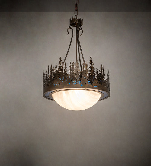 Meyda Tiffany Tall Pines 256060 Pendant Light - Antique Copper