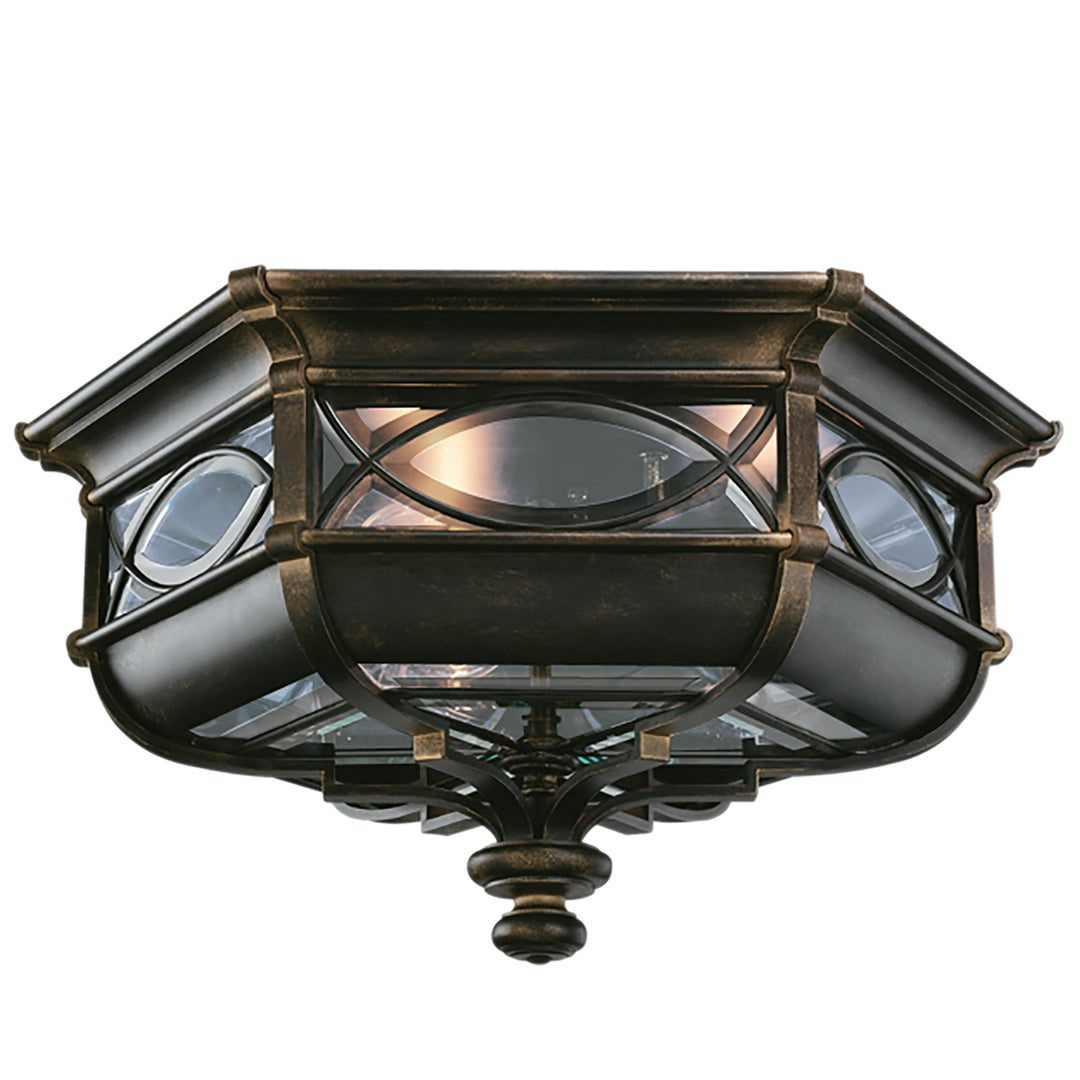 Fine Art Lighting 611682ST Warwickshire Three Light Outdoor Flush Mount Outdoor Bronze / Dark