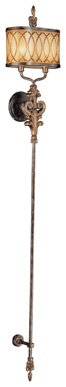 Metropolitan Terraza Villa N6482-270 Wall Light - Terraza Village Aged Patina W/ Gold Leaf Accents