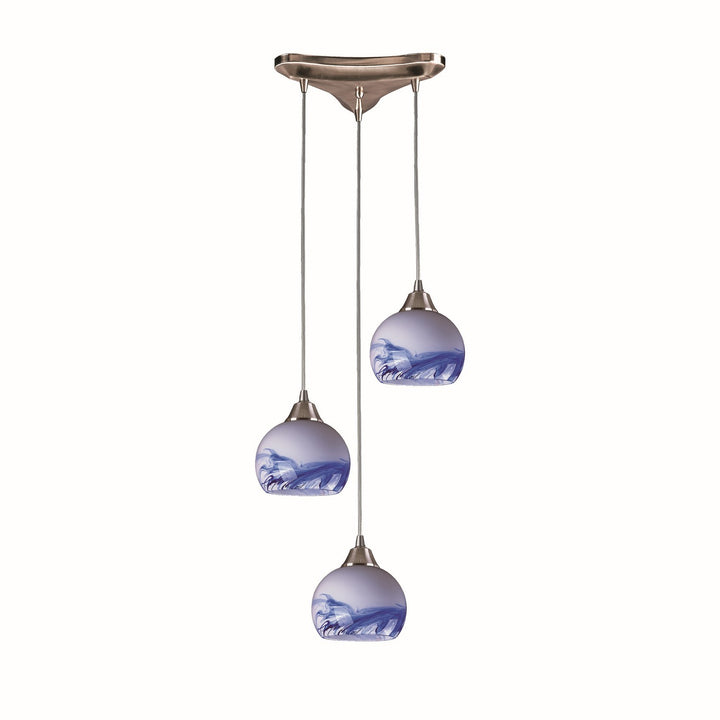 Elk Mela 101-3MT Pendant Light - Satin Nickel