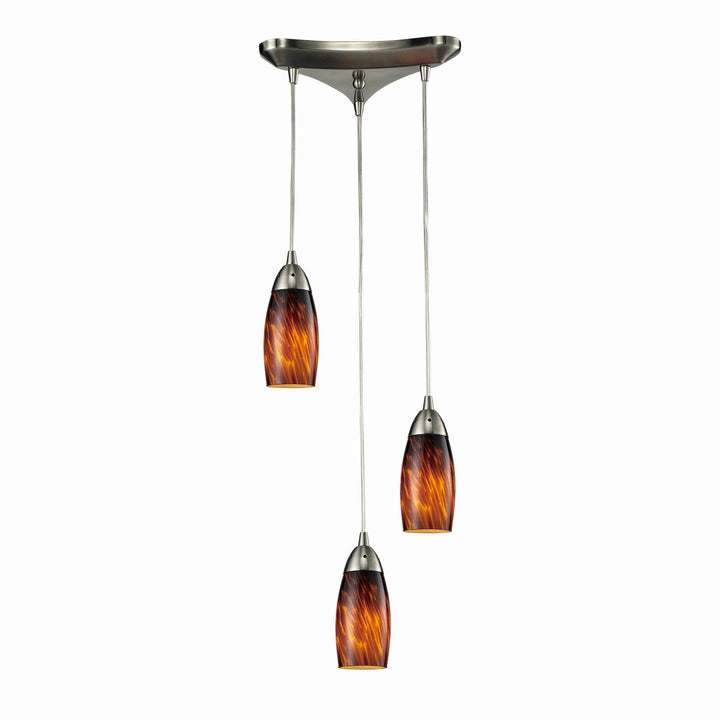Elk Milan 110-3ES Pendant Light - Satin Nickel
