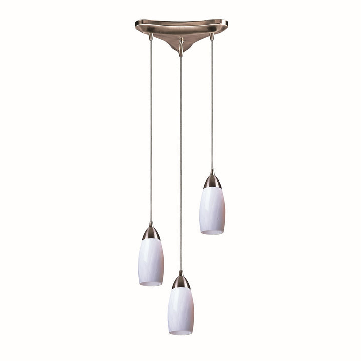 Elk Milan 110-3WH Pendant Light - Satin Nickel