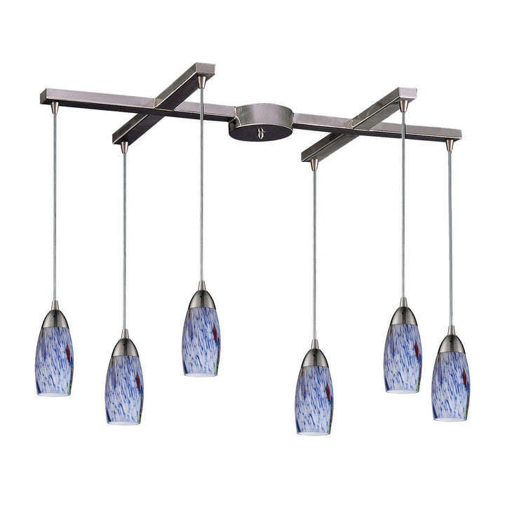 Elk Milan 110-6BL Pendant Light - Satin Nickel