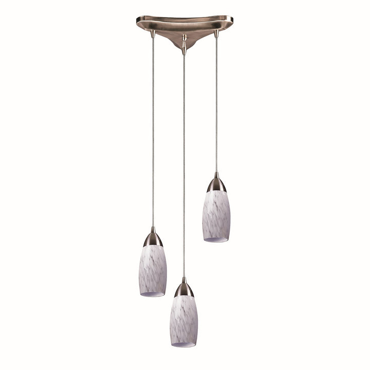 Elk Milan 110-3SW Pendant Light - Satin Nickel