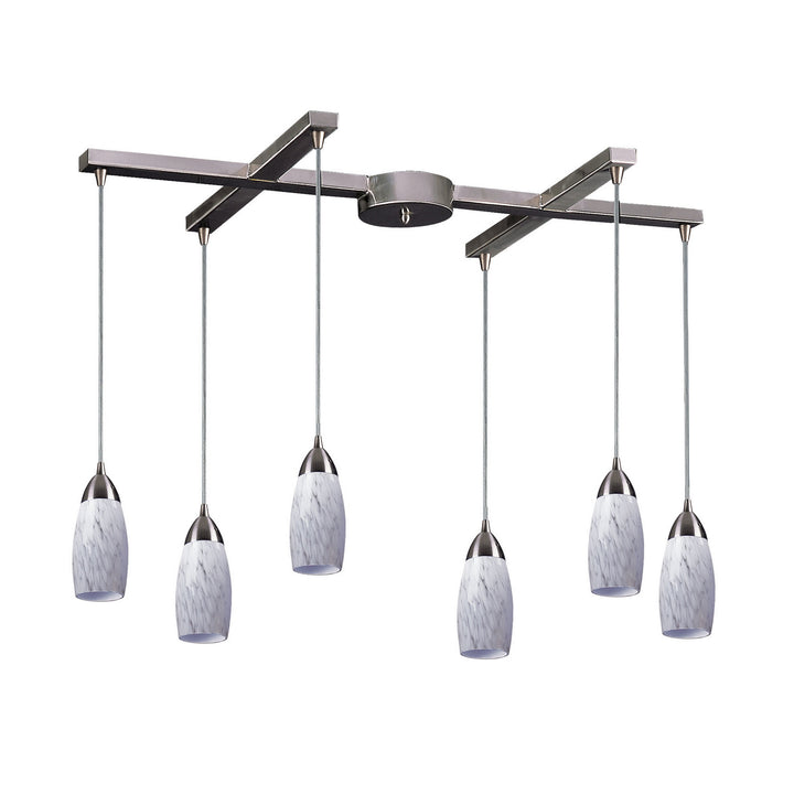 Elk Milan 110-6SW Pendant Light - Satin Nickel
