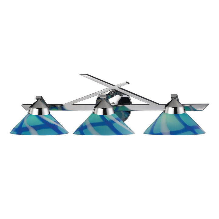 Elk Refraction 1472/3CAR Bath Vanity Light 25 in. wide - Polished Chrome