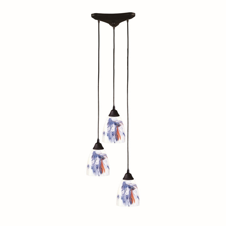 Elk Classico 406-3MT Pendant Light - Dark Rust