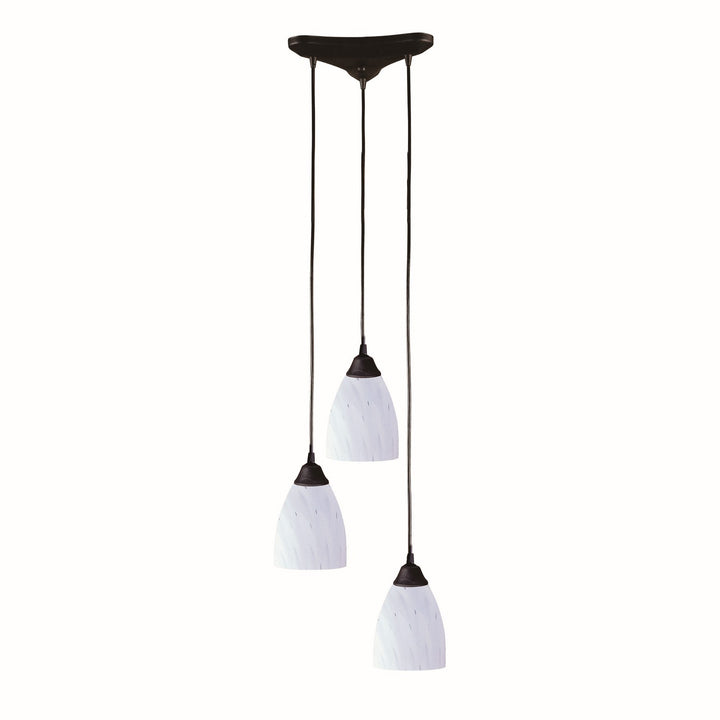 Elk Classico 406-3WH Pendant Light - Dark Rust